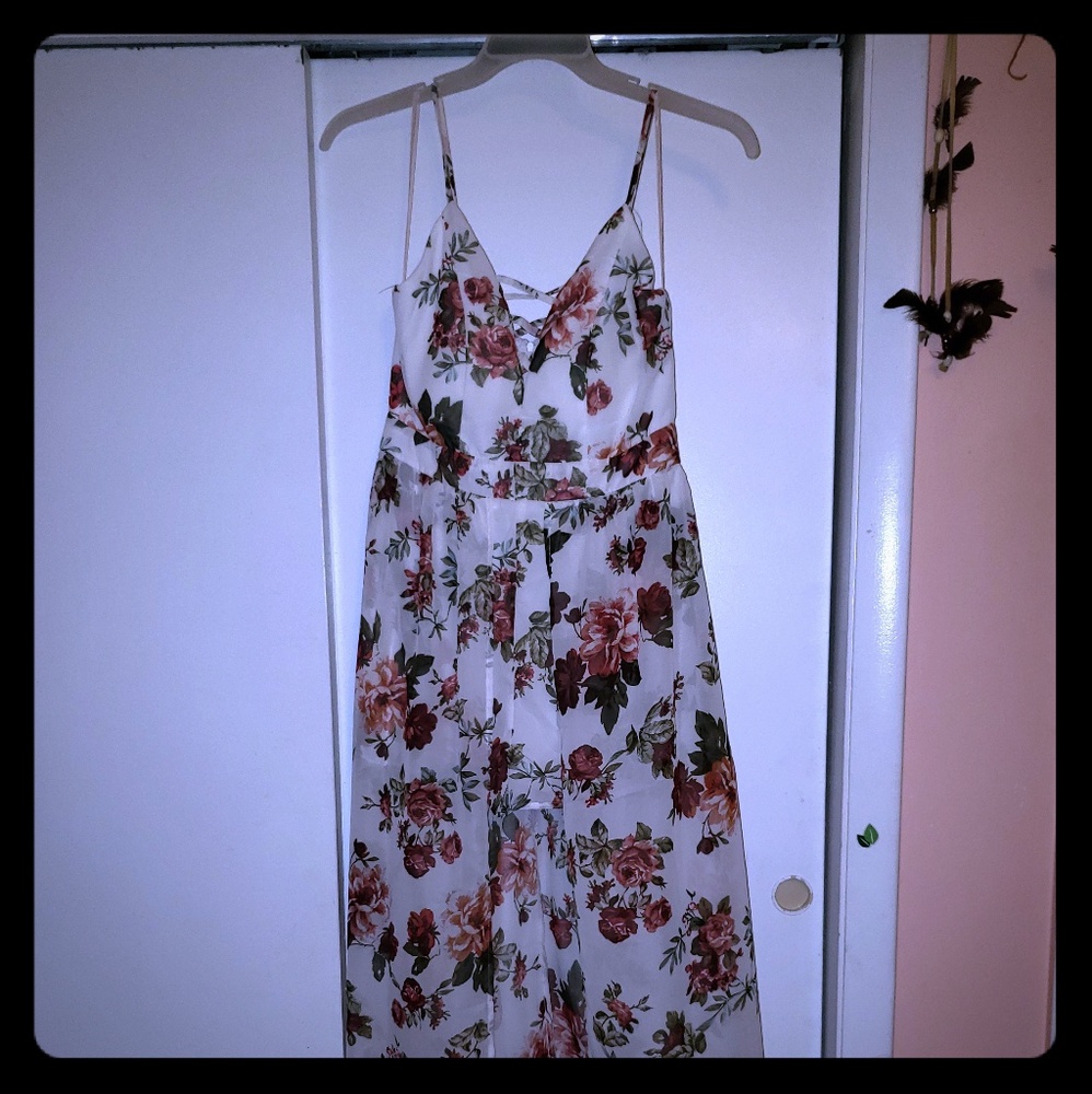 Floral Romper Maxi Dress
